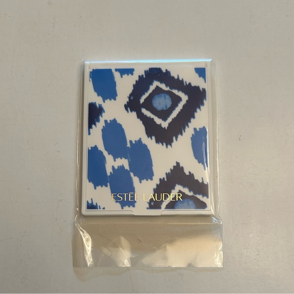 Estee Lauder Blue Portable Compact Folding Mirror 3"x3.5" - Picture 1 of 6